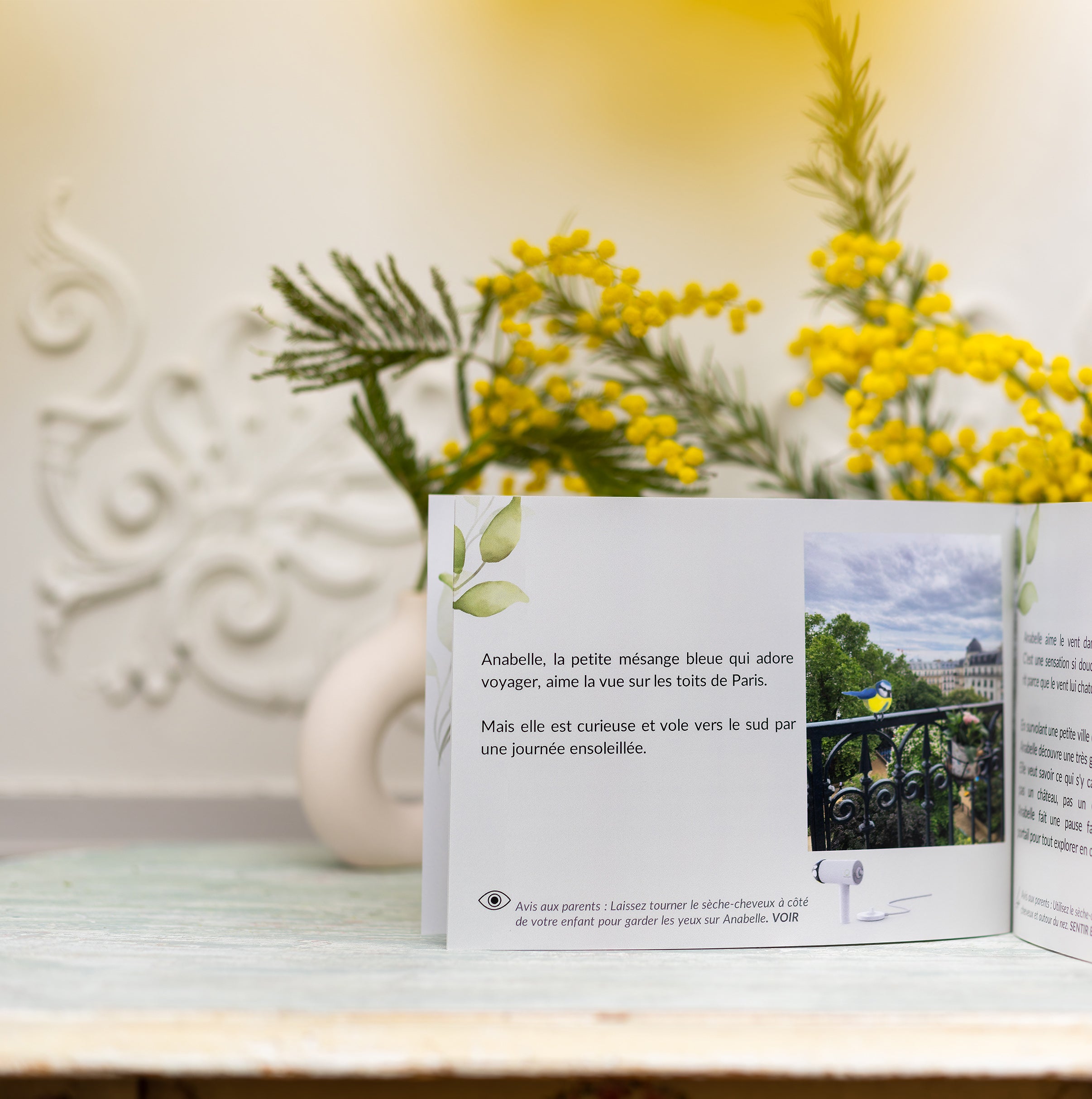 Version French: Anabelle, the curious blue tit, meets Monsieur Herisson on her trip to Burgundy